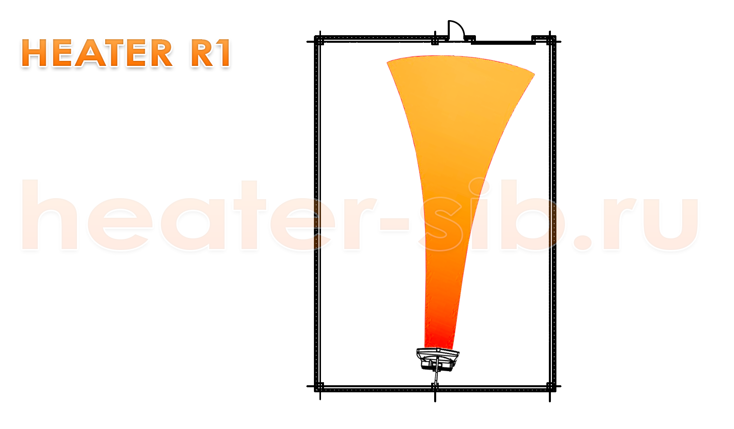 Один Heater R1 / CR1 в небольшом помещении